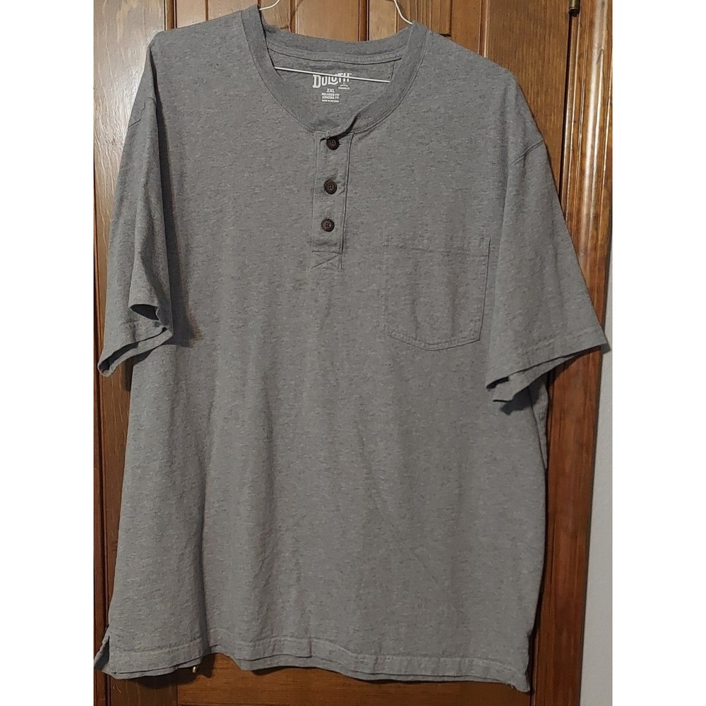 CLEARANCE Duluth Trading Co Relaxed Fit Longtail T Men's Grey Shirt 2XL